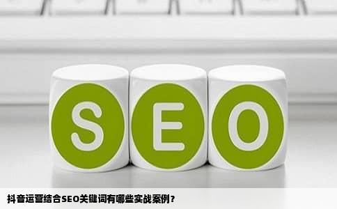 抖音运营结合SEO关键词有哪些实战案例？