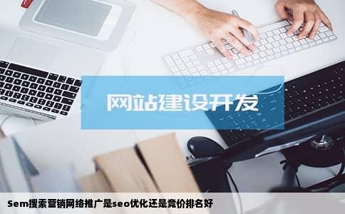 Sem搜索营销网络推广是seo优化还是竞价排名好