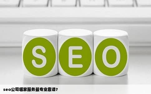 seo公司哪家服务最专业靠谱？