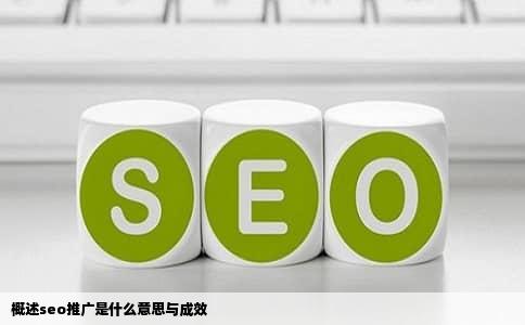 概述seo推广是什么意思与成效