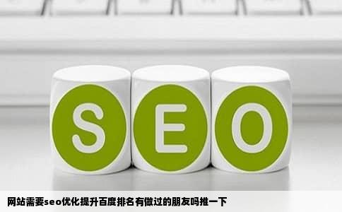 网站需要seo优化提升百度排名有做过的朋友吗推一下