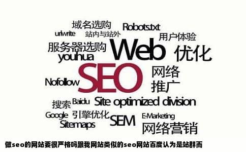 做seo的网站要很严格吗跟我网站类似的seo网站百度认为是站群而