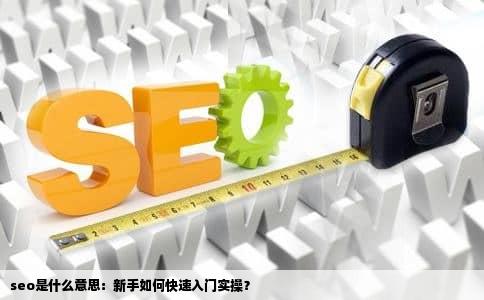 seo是什么意思：新手如何快速入门实操？