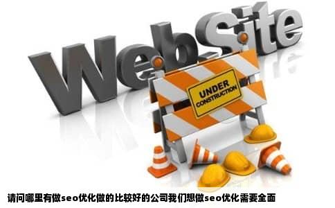 请问哪里有做seo优化做的比较好的公司我们想做seo优化需要全面