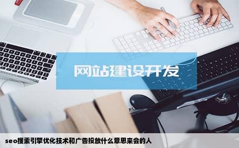seo搜索引擎优化技术和广告投放什么意思来会的人