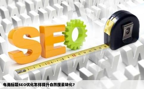 电商标题SEO优化怎样提升自然搜索转化？