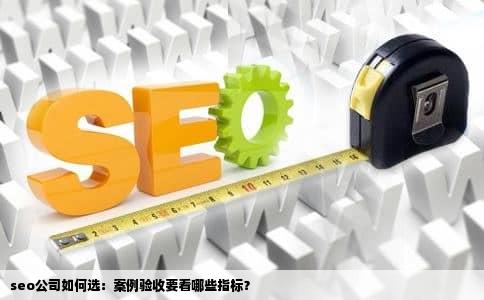 seo公司如何选：案例验收要看哪些指标？